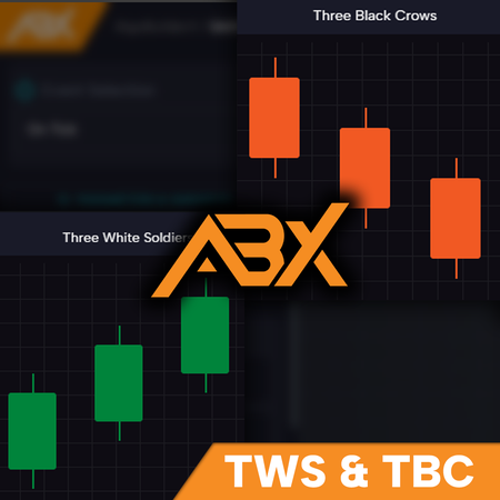 "Three Soldiers & Black Crows (Made with AlgoBuilderX)" logo