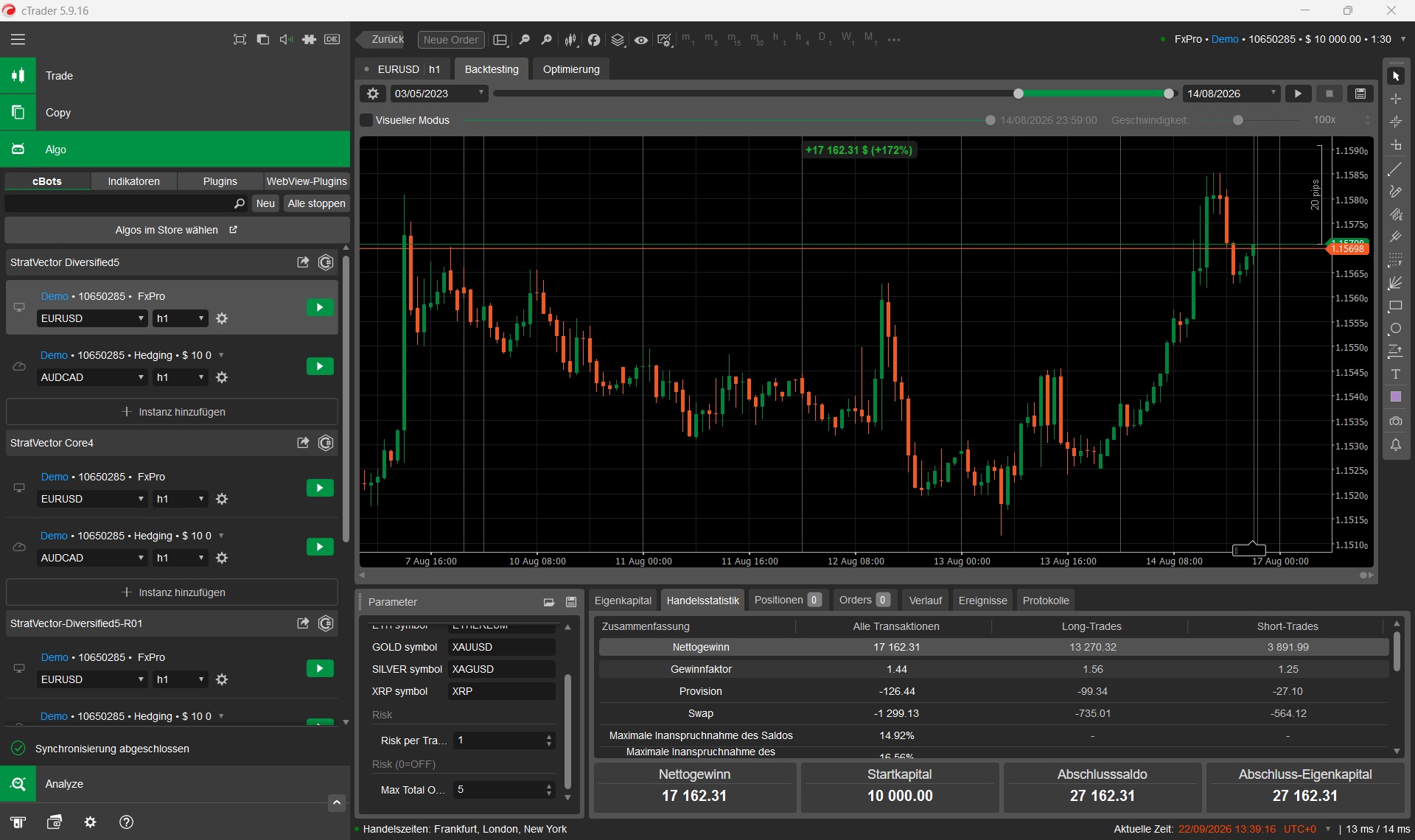 Trading product for StratVector Diversified5 cBot Position Sizer ADX, image 4