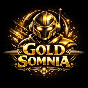 "Somnia Gold - Prop Passer" 로고