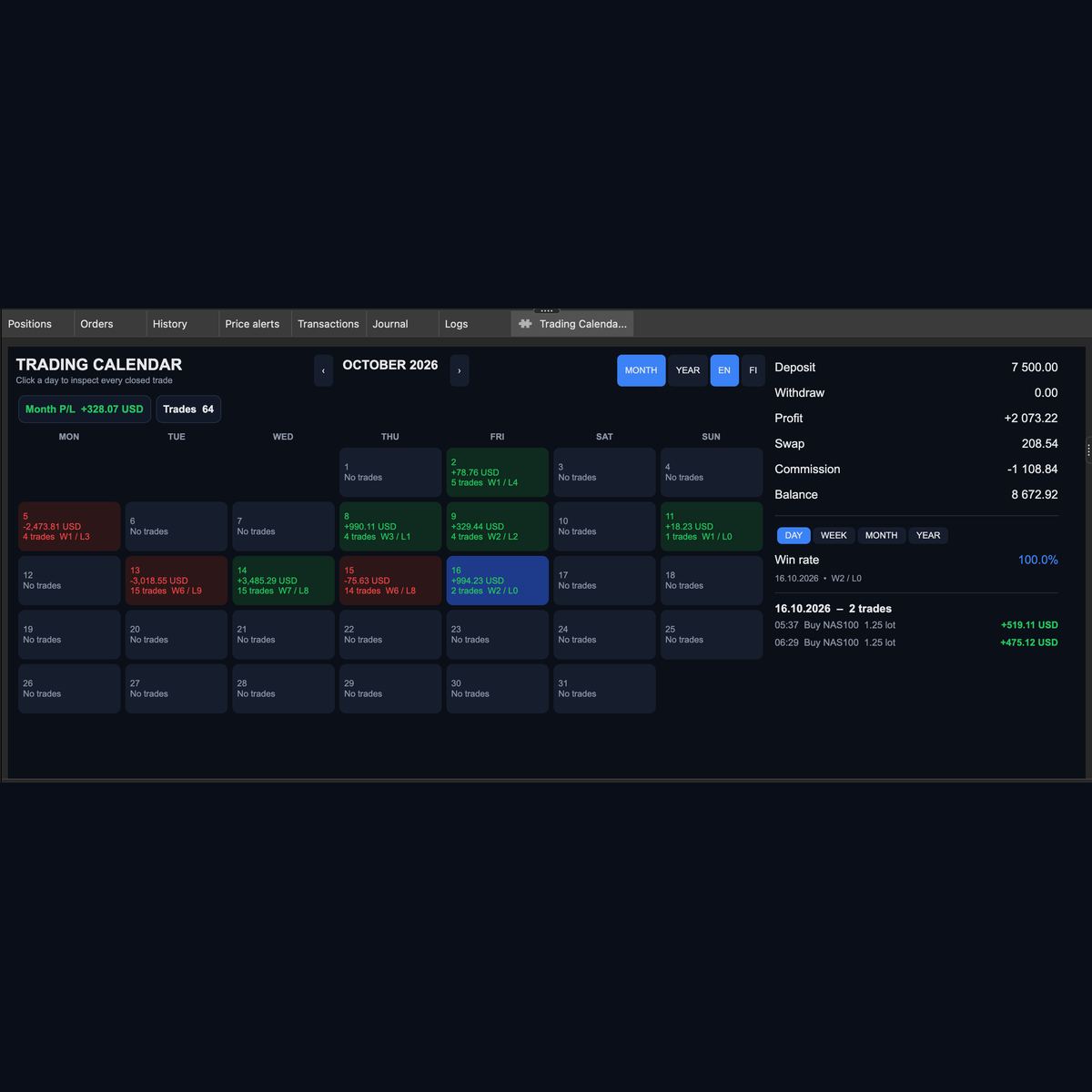 Trading product for CCALENDARR Desktop plugin Economic Calendar External Data, image 1