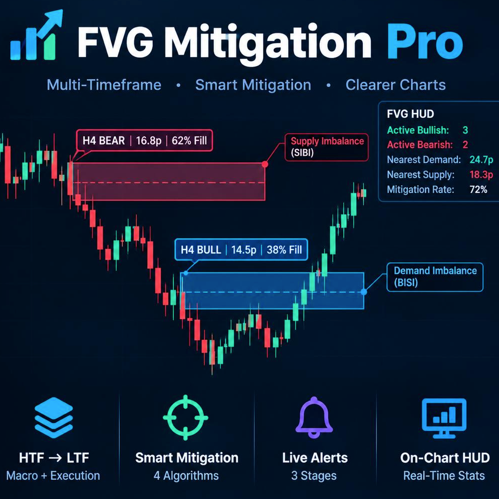 Trading product for FVG Mitigation Pro Indicator Fair Value Gap Imbalance, image 1