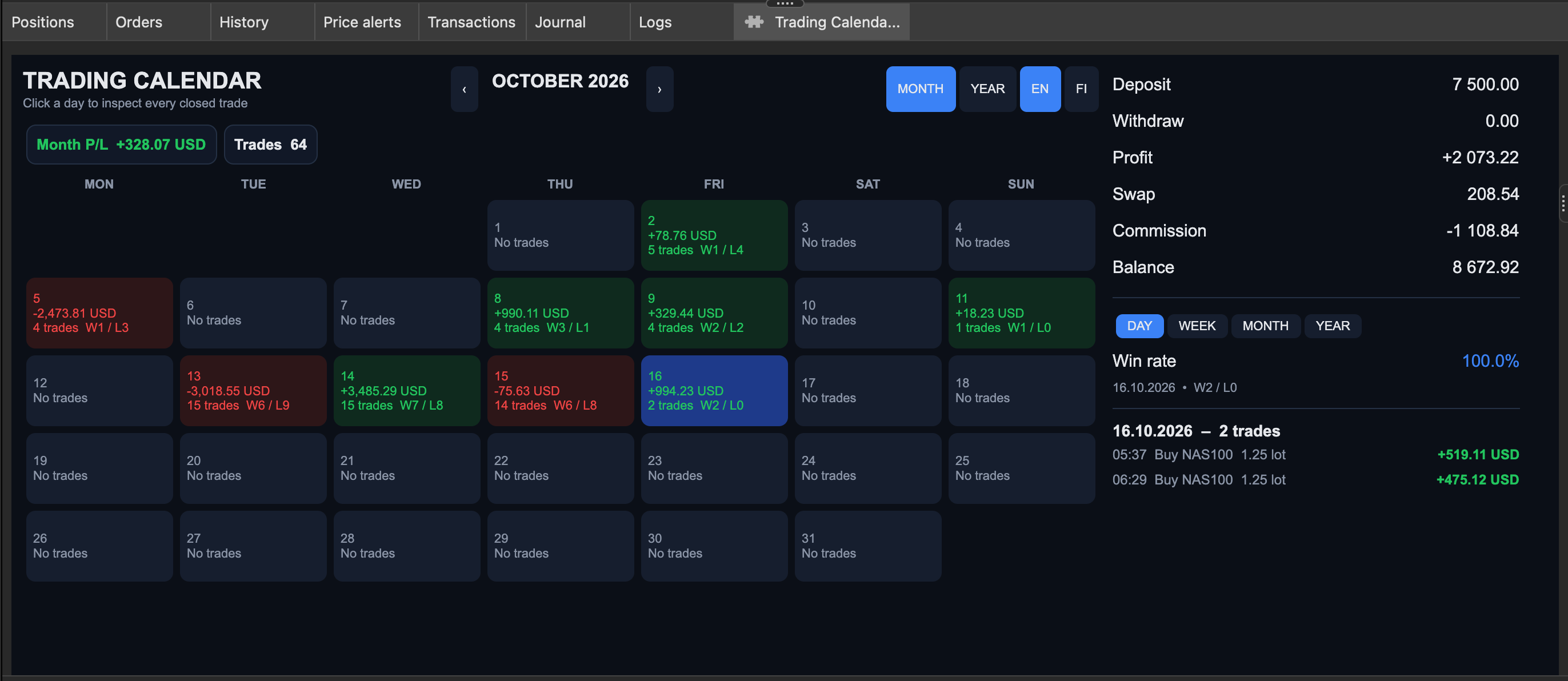 Trading product for CCALENDARR Desktop plugin Economic Calendar External Data, image 2