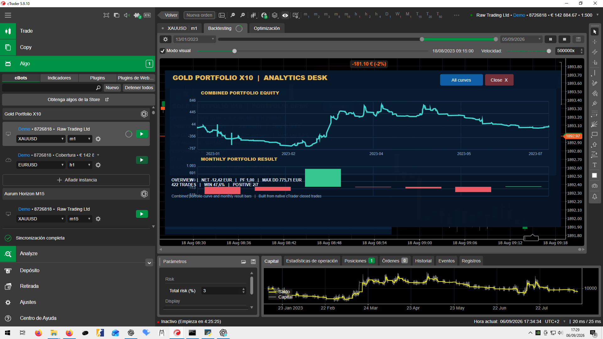 Trading product for Gold Portfolio X10 cBot Position Sizer Risk/Reward , image 4
