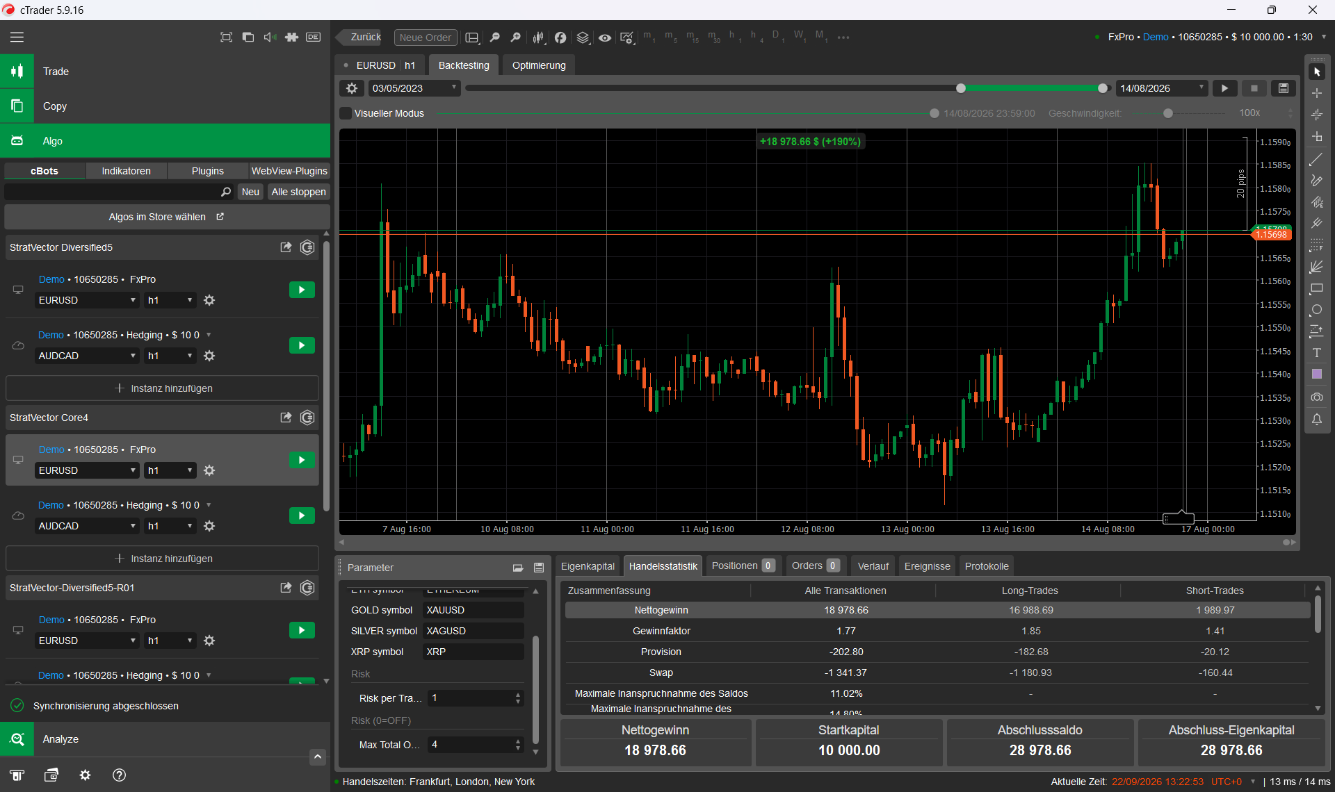 Trading product for StratVector Core4 cBot Position Sizer ADX, image 2