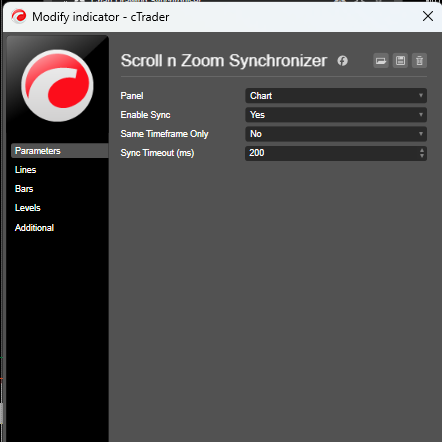 "Scroll n Zoom Synchronizer" โลโก้