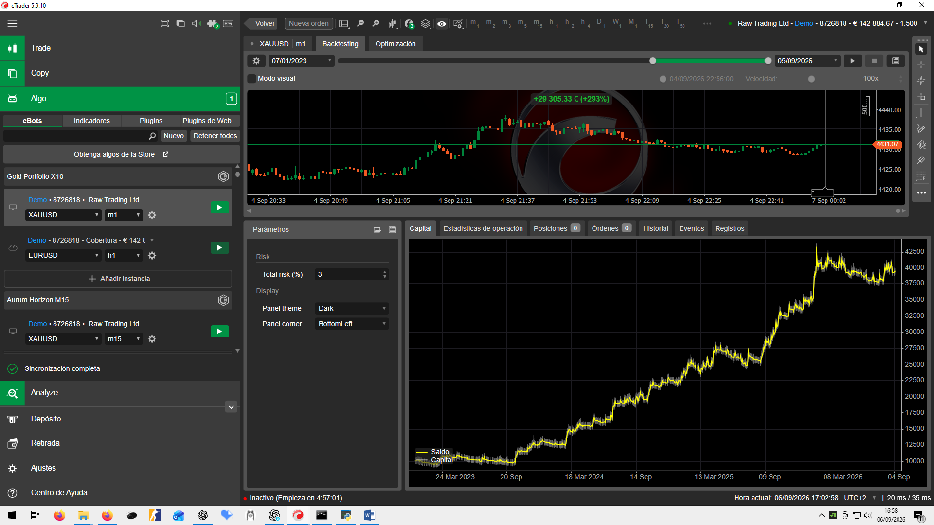 Trading product for Gold Portfolio X10 cBot Position Sizer Risk/Reward , image 2