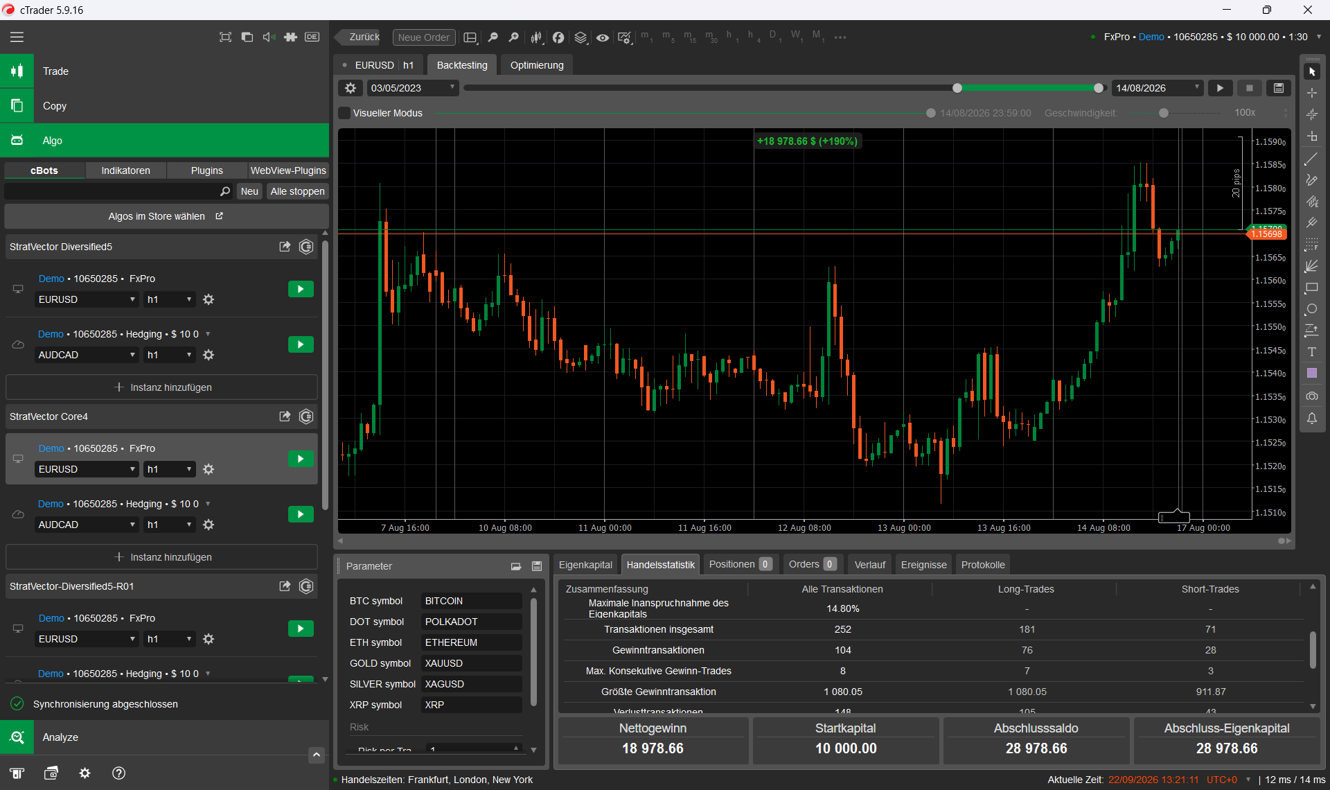 Trading product for StratVector Core4 cBot Position Sizer ADX, image 3