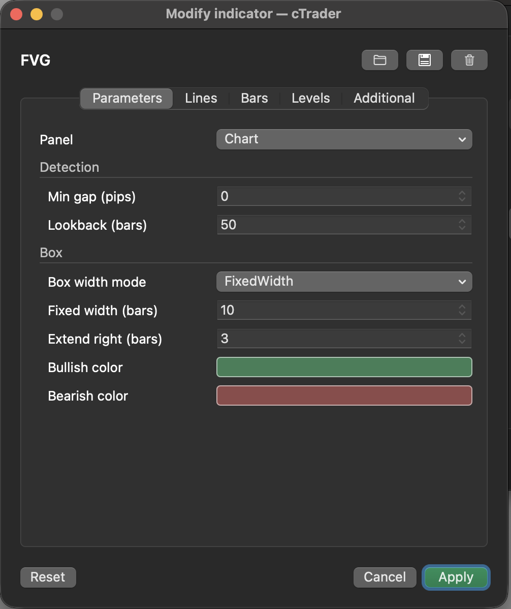 Trading product for FvG Indicator Fibonacci EMA, image 3