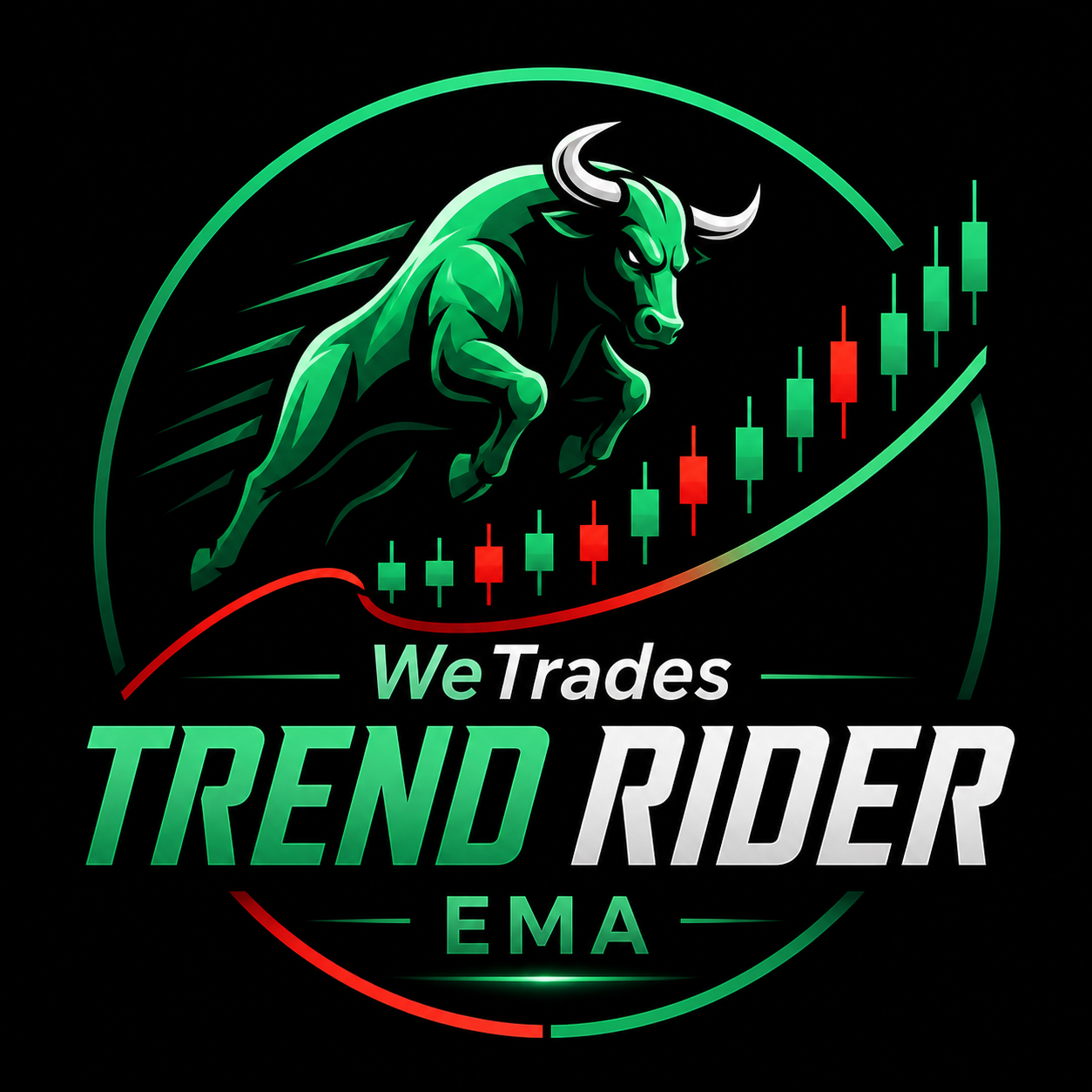 "WeTrades Trend Rider EMA" logo