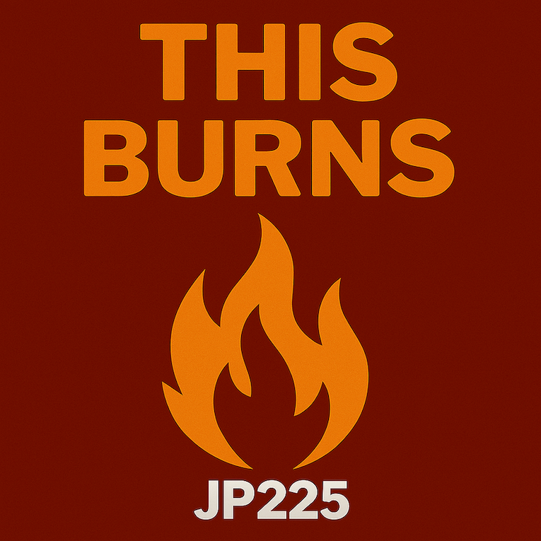 「THIS BURNS JP225 INDICATOR」ロゴ