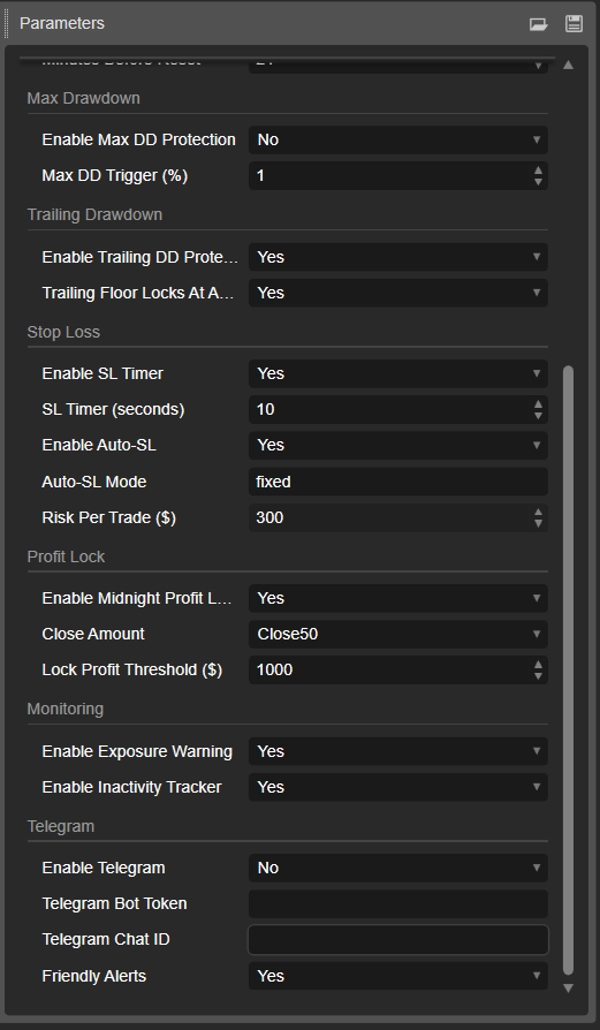 Trading product for RiskEnforcer V3.5 with Telegram Notification cBot Position Sizer Fixed Risk %, image 5