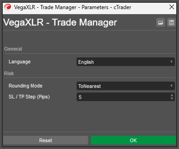 Trading product for VegaXLR - Trade Manager Desktop plugin SL Manager Risk/Reward , image 5