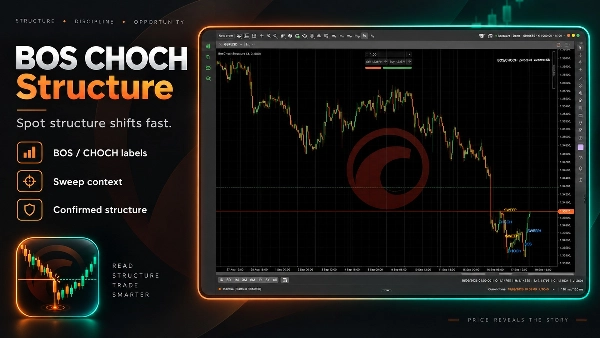 Trading product for BOS CHOCH Structure مؤشر Key Levels MSS, image 4