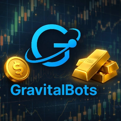 Logo de "GravitalBots_Gold_Titan"