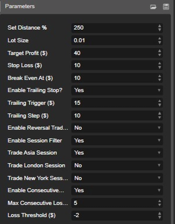 Trading product for MycBots v2.2 cBot Aggressive Break Even , image 3