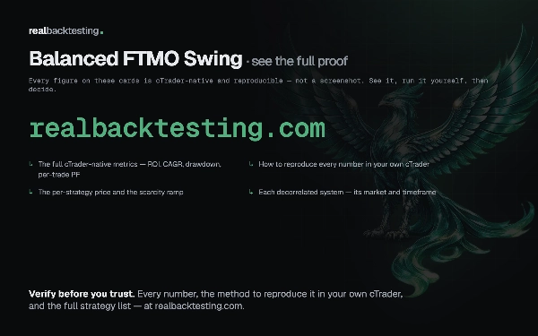 Trading product for realbacktesting Balanced FTMO Swing Free cBot Balanced Prop Firm Fit, image 4
