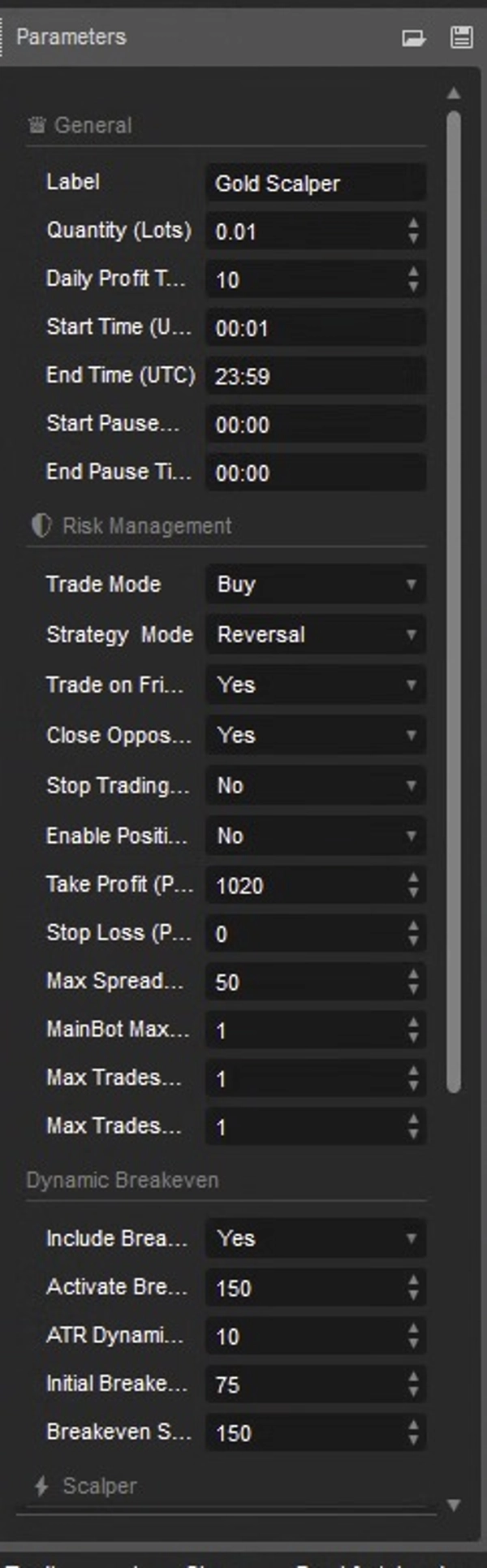 Trading product for Gold Scalper Pivots V1_noSourceCode cBot Spread Filter Stop Loss (SL) Manager, image 7