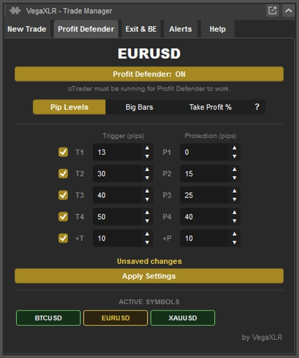 Trading product for VegaXLR - Trade Manager Desktop plugin SL Manager Risk/Reward , image 6