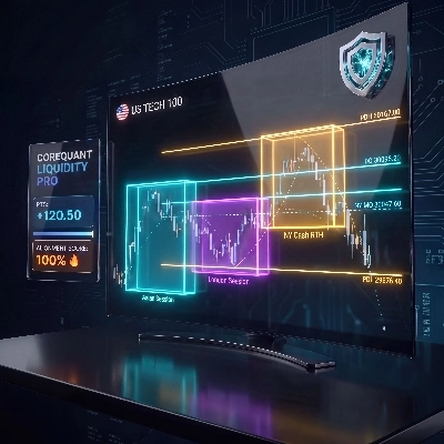 "CoreQuant_Liquidity_Map_Pro" 로고
