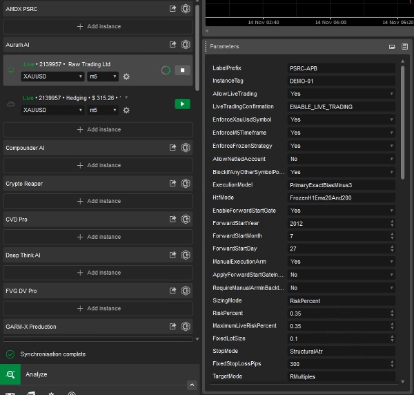 Trading product for Aurum AI cBot Spread Filter Liquidity Sweep, image 5