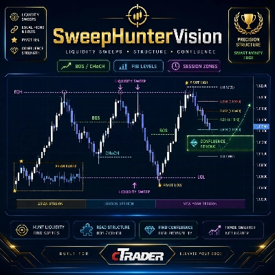 Trading product for Sweep Hunter Vision V2.1 Indicator Fibonacci Premium/Discount , image 1
