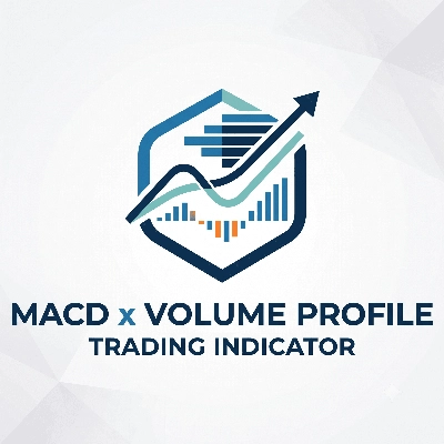 "MACD x Volume Profile" 로고