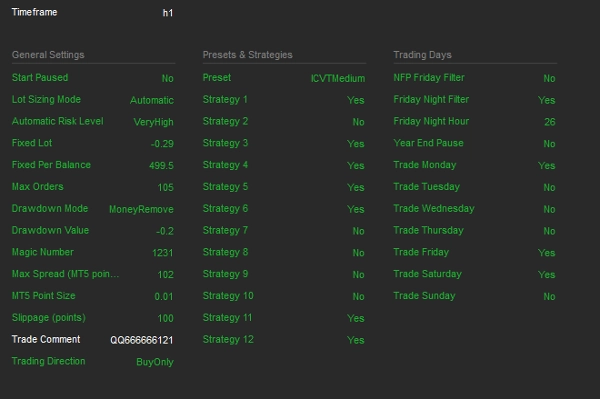 Trading product for QQ cBot Position Sizer RSI, image 5