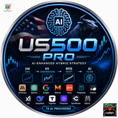 "AI US500 PRO v1.0" logo