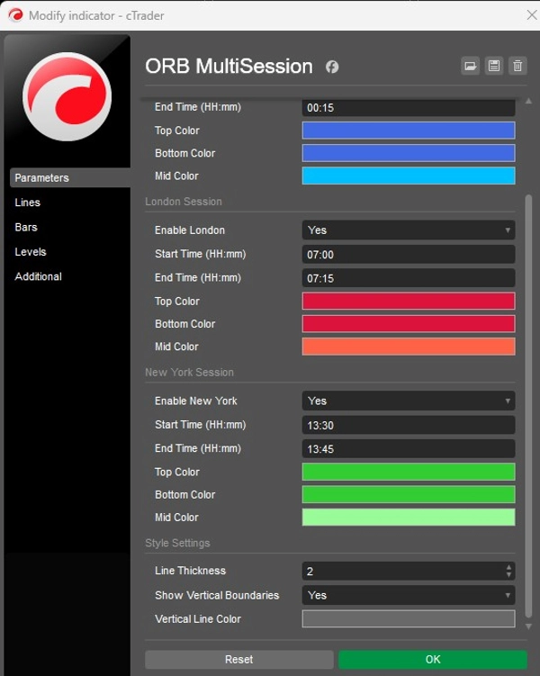 Trading product for ORB MultiSession Indicateur Key Levels Support & Resistance, image 4