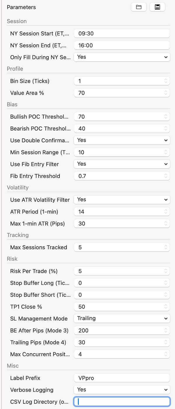 Trading product for VolumeProfilePRO cBot Fibonacci Consistent Returns, image 2