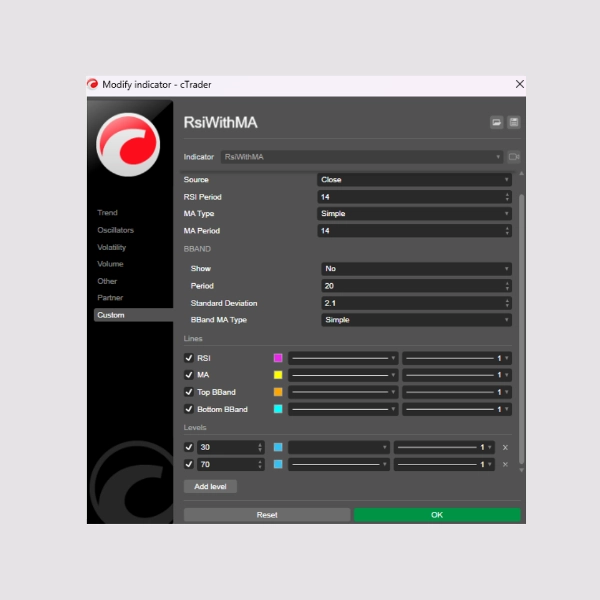 Загруженное изображение продукта "RsiWithMA"