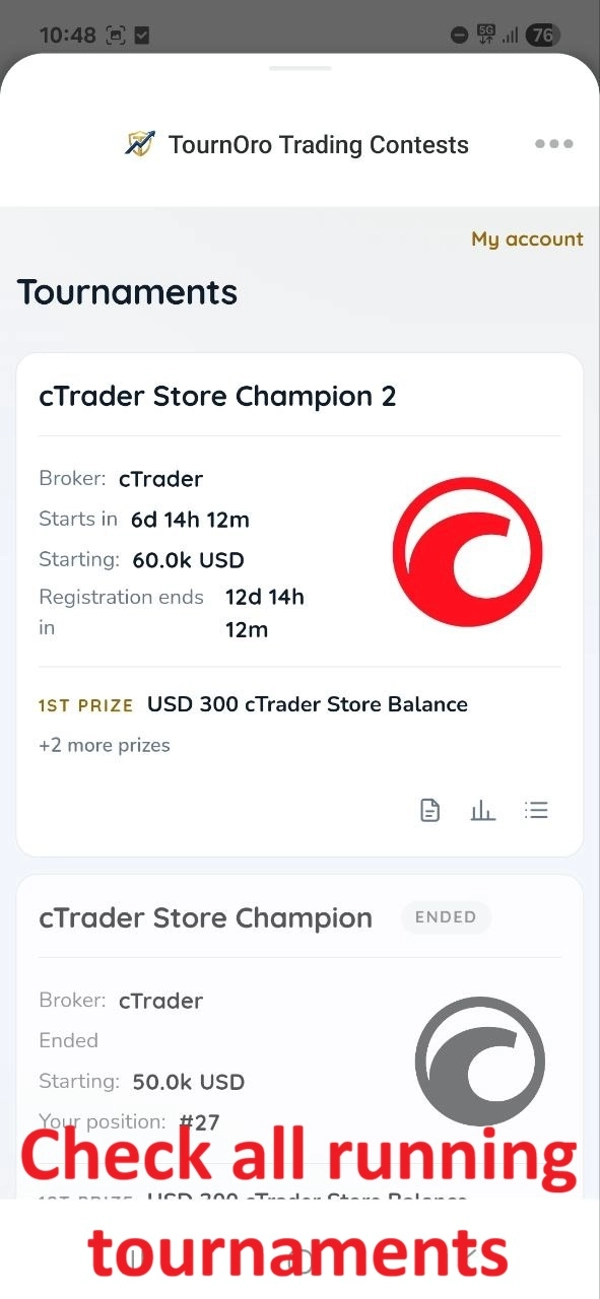 Trading product for TournOro Trading Contests Multi-platform plugin AI Integration Equity Stop, image 3