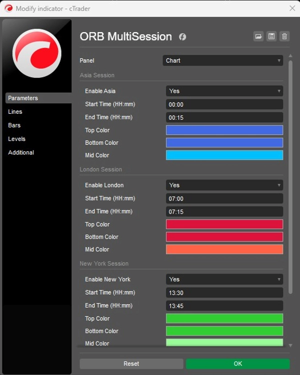 Trading product for ORB MultiSession Indicateur Key Levels Support & Resistance, image 3