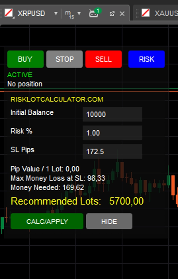 Trading product for RiskLotCalculator cBot TP Manager Stop Loss (SL) Manager, image 2