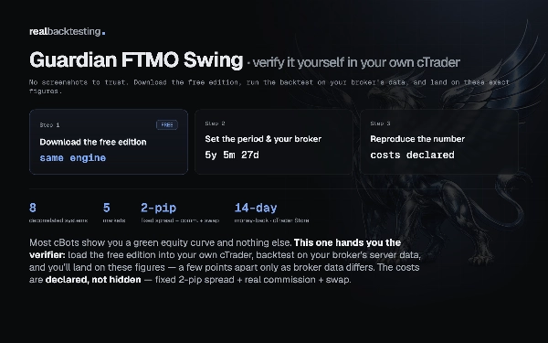 Trading product for realbacktesting Guardian FTMO Swing Free cBot Conservative Stop Loss (SL) Manager, image 3