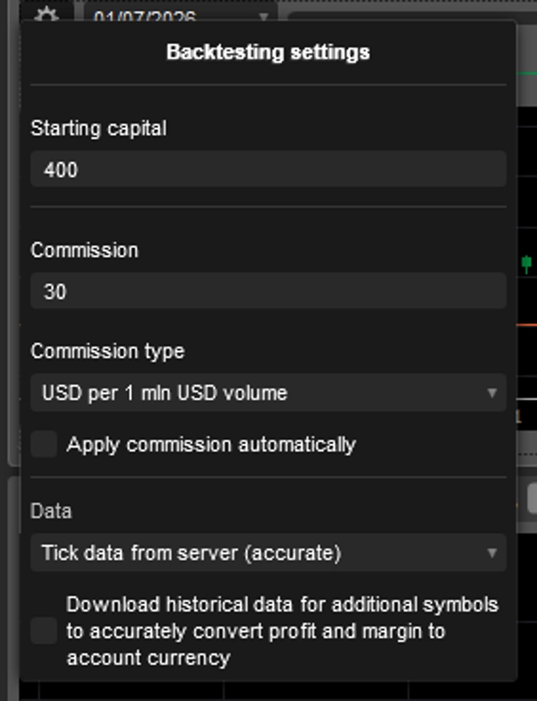 Trading product for Daily Open Reversion Pro cBot ADX Fixed Lot, image 7