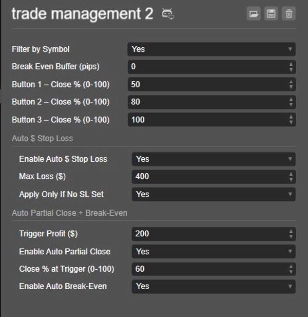 Trading product for trade management cBot Partial Close TP Manager, image 2
