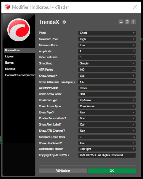 Trading product for TrendeX مؤشر AI-assisted Channel, image 5