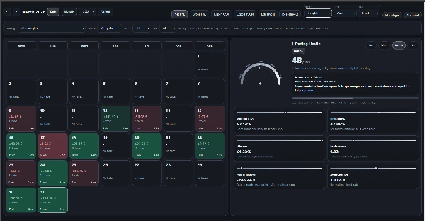 "PP. PnL Journal Analytics Dashboard" 已上传图片