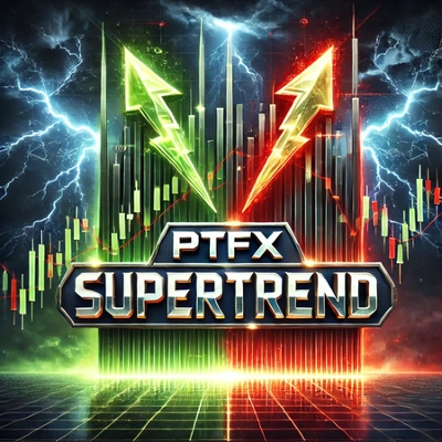 "PTFX Supertrend" 로고