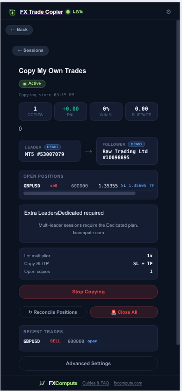 Trading product for FXCompute Trade Copier Multi-platform plugin No Overtrading One-click Trading, image 4
