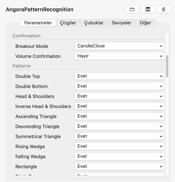 Trading product for AngoraPatternRecognition Indicator Double Top Head and Shoulders, image 6