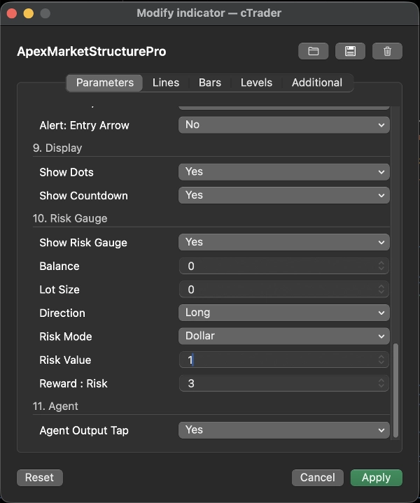 Trading product for ApexMarketStructurePro Indicator Key Levels BOS, image 8