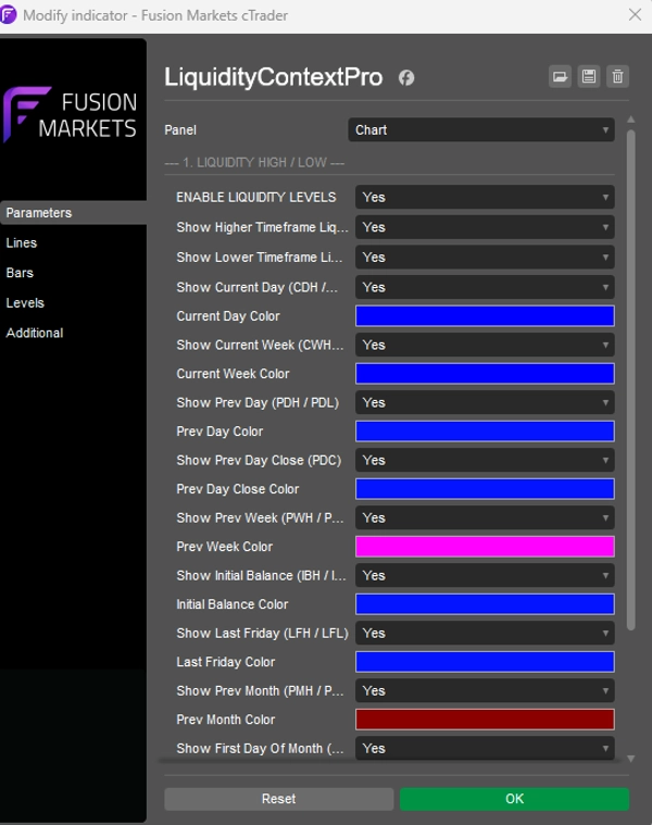 Trading product for LiquidityContextPro Indicator Key Levels, image 5