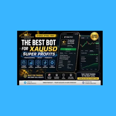 "The best bot for XAUUSD super profits" โลโก้