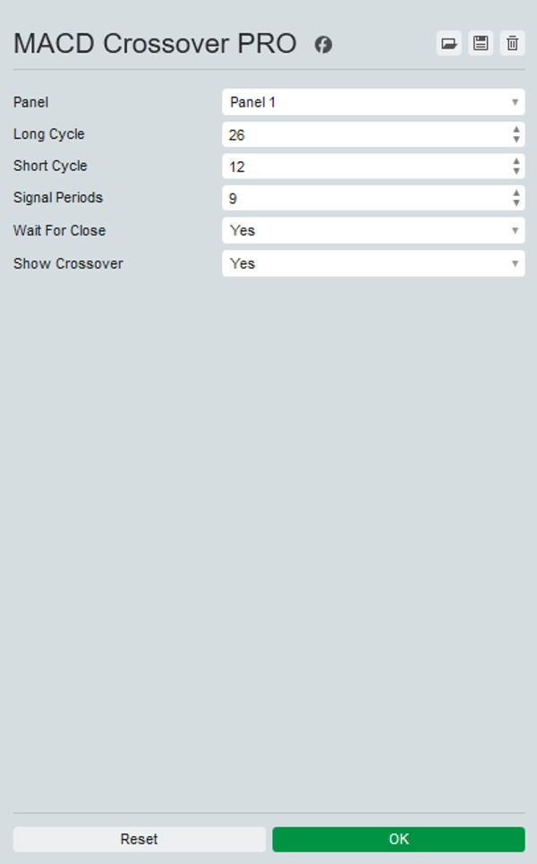 "MACD Crossover PRO" 已上传图片