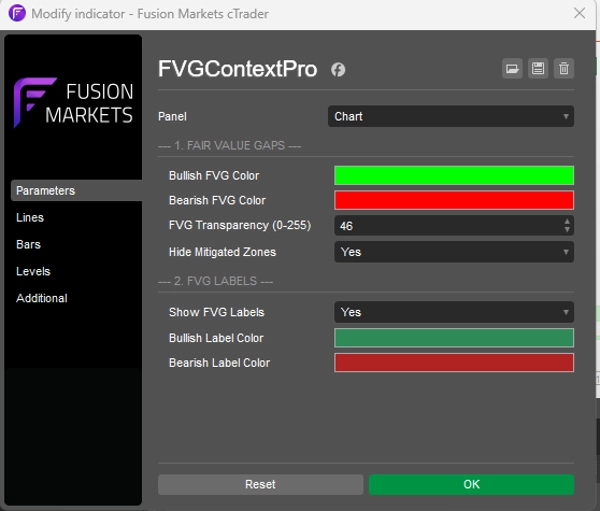 Trading product for FVGContextPro Indicator Fair Value Gap, image 2