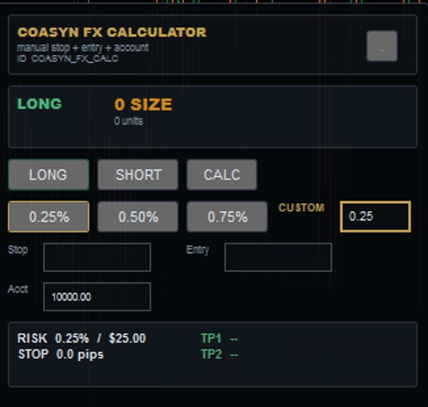 Trading product for Coasyn FX Calculator Indicator Premium/Discount  Drawdown Monitor, image 4