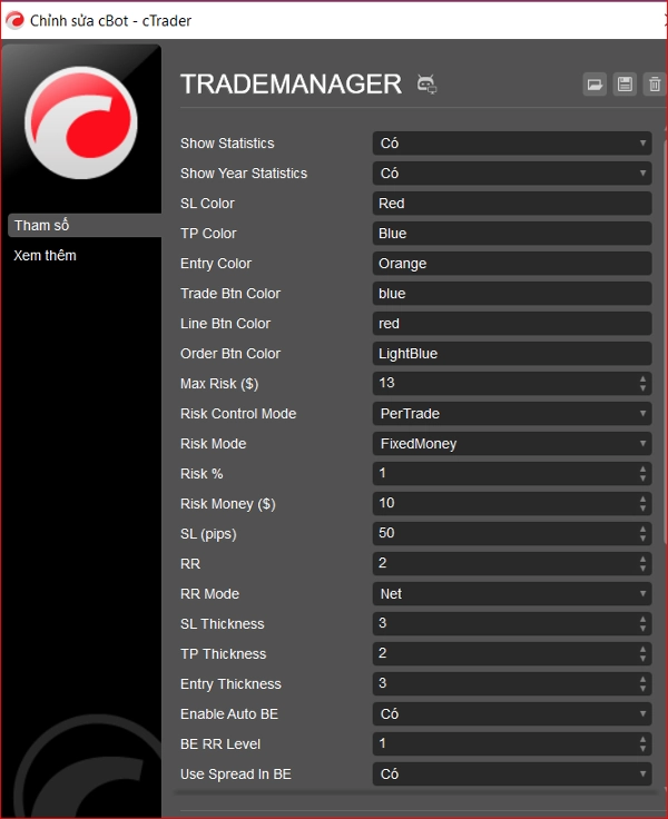 Trading product for TRADEMANAGER cBot Partial Close One-click Trading, image 4