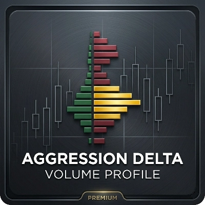 "Aggression Delta Volume Profile" 로고